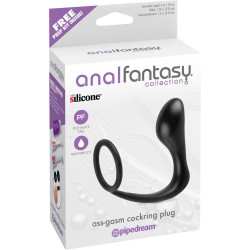 Anal Fantasy Ass Gasm Plug et Cockring 10 x 3.2 cm Noir